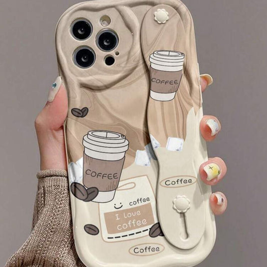 Thick Shockproof Phone Case with Wrist Strap Holder, Stylish and Smiling Design - ANAKUWAITI STORE